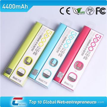 Cell battery charger for mobile phone with LED light 4400mah